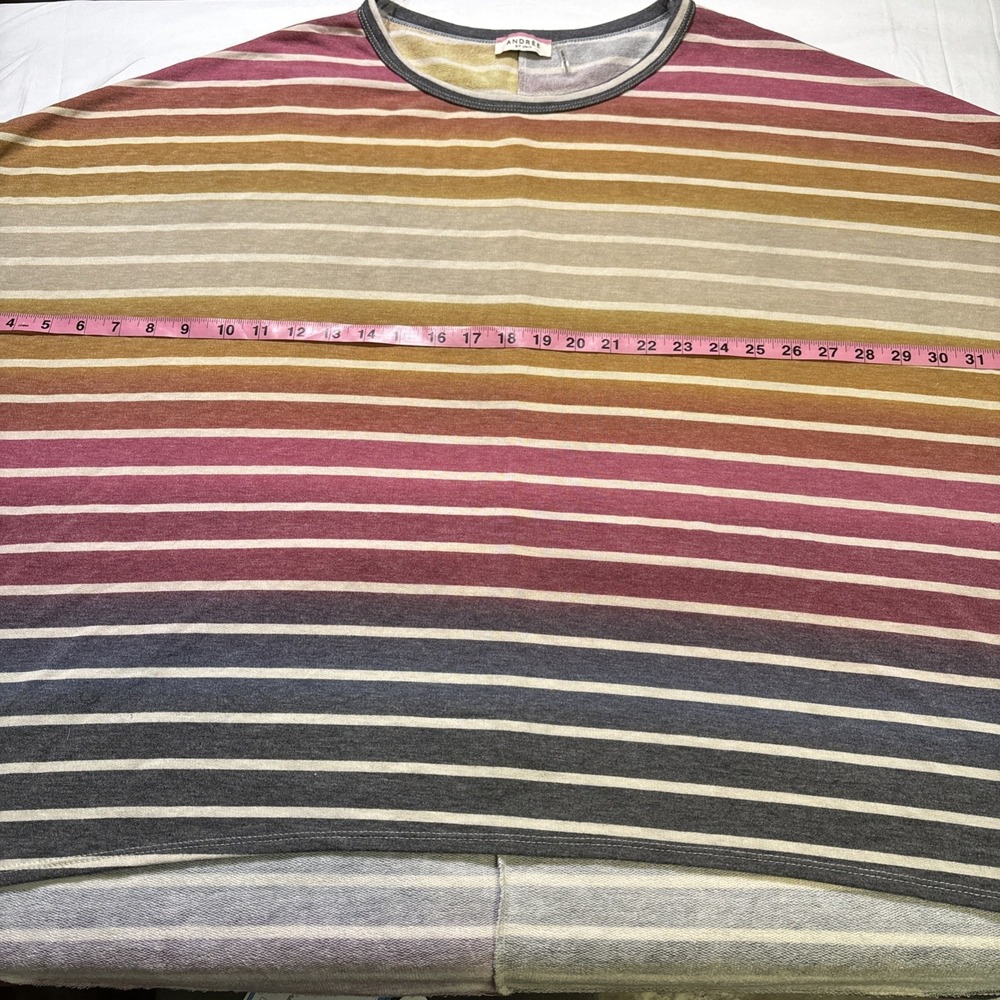 Andre'e By Unit Boxy Top Size 2X Colorful Lagenlook  Comfy - Picture 2 of 6